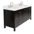 thumbnail image 3 of ARIEL Cambridge 72 Inch Double Rectangle Sink Bathroom Vanity With Carrara White Quartz Countertop 1.5 Edge In Espresso, 3 of 7