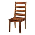thumbnail image 3 of Furniture of America Hagrid Wood Dining Chair in Tobacco Oak (Set of 2), 3 of 6