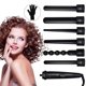 thumbnail image 4 of 6 In 1 Curling Iron Wand Set With 6 Interchangeable Ceramic Barrels And Heat Protective Glove (black-6in1), 4 of 5
