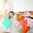 thumbnail image 3 of Castle Fairy Colorful Cartoon Black Princess Twin Bedding 7-Piece,Fun Rainbow Music Note Bedding Comforter Set,Pink Rainbow Yellow,Pink Reversible, 3 of 7