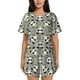 thumbnail image 1 of Fotbe Panda With Crown And Stars Conjunto de Pijama Estampado para Mujer, 2 Piezas, Ropa de Dormir con Camiseta de Manga Corta y Shorts Suaves-4X-Large, 1 of 6