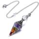 thumbnail image 1 of Péndulo colgante de punto hexagonal de 6 facetas para collar de péndulos de cristal de piedras preciosas de resina espiritual de equilibrio de radiestesia de Reiki Wicca (colorido) (colorido) oso de fresa  Juguete, 1 of 6