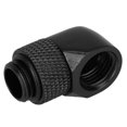 thumbnail image 2 of 12.9Mm G1/4 Thread 90 Degree Rotary Tube Connector Fitting For Pc Water Cooling Black, 2 of 8