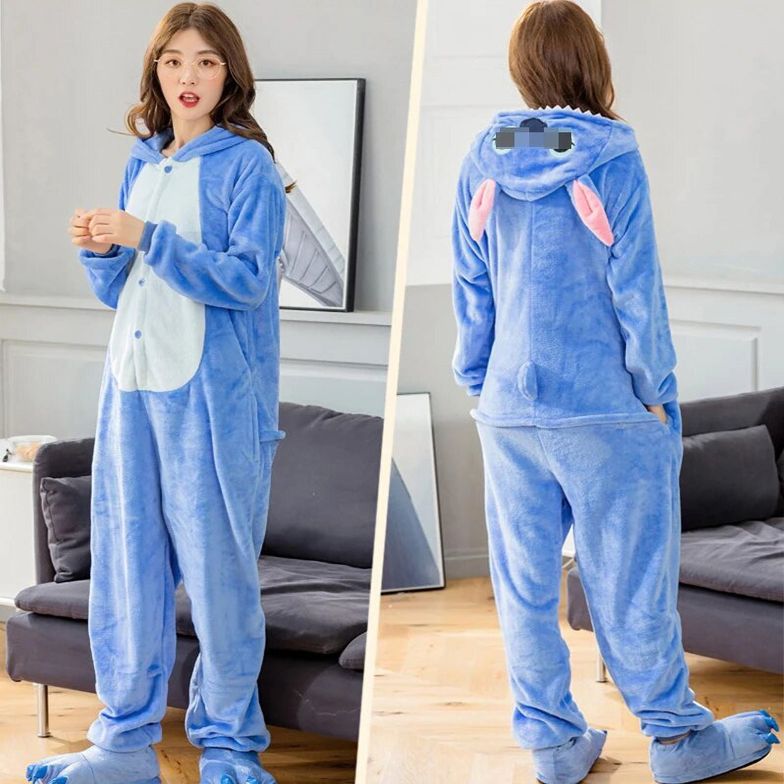 Kigurumi Pijama de una pieza para adulto mono de dibujos animados ropa de dormir de cuerpo entero disfraz de Cosplay de Navidad y Halloween Walmart en linea
