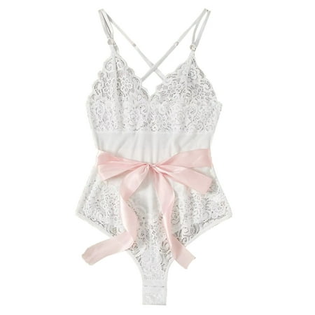

Women Exotic Lingerie V Neck Spaghetti Strap Lace Couples Spring Summer Casual Club Party Vacation Sleepwear Nightwear Gifts To Lovers