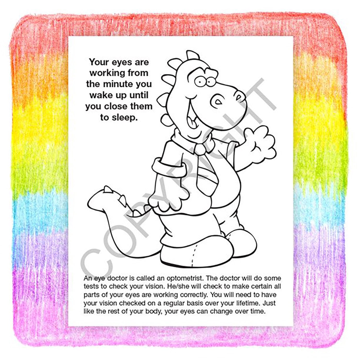 ZoCo 25-Pack Learn About Eye Care 16-Page Coloring & Activity Book Set