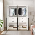 thumbnail image 5 of Lee Wardrobe Closet 2.0 from Engineered Wood in White - Set of 2, 5 of 17