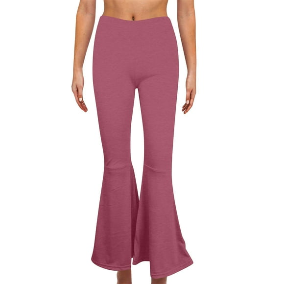 Womens Trousers, Women's Fashion Print Tight Wrap Hip Flare Pants Yoga Pants, Work Pants