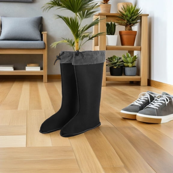 LOLIPPYY 1 Pair Lightweight Plush Boot Liners for Men, Warm Thermal Socks Ideal for Rain Boots