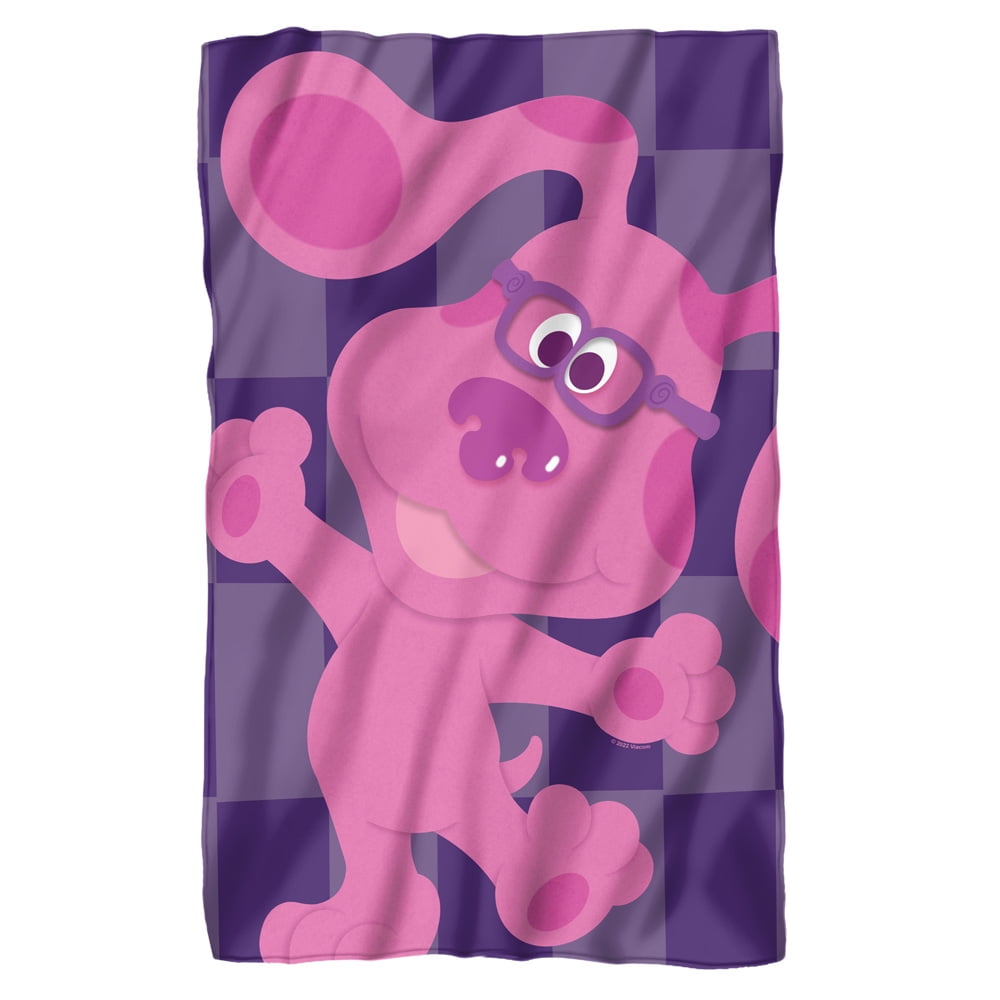 Blues Clues Blanket, 36"x58" Blue's Clues Large Magenta Fleece Blanket