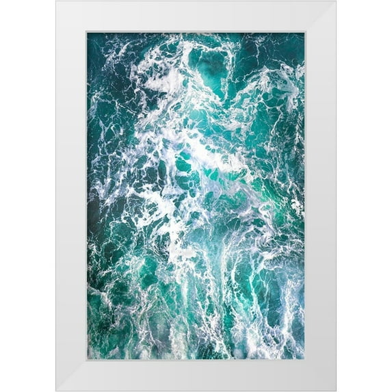 Douglas, Lynne 23x32 White Modern Wood Framed Museum Art Print Titled - Teal Embrace
