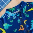 thumbnail image 7 of Odeerbi 6M-5Y Toddler Boys Girls One Piece Athletic Training Swimsuit Summer Beach Surfing Swimsuit Cute Dinosaur Beachwear Sunscreen Short Sleeve Rash Guard Swim Jumpsuit, 7 of 7