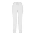 thumbnail image 4 of Women 2 Piece Outfits Sweatsuit Hoodie Sweatshirt Jogger Sets Lounge Tracksuit Set 07-White S, 4 of 5