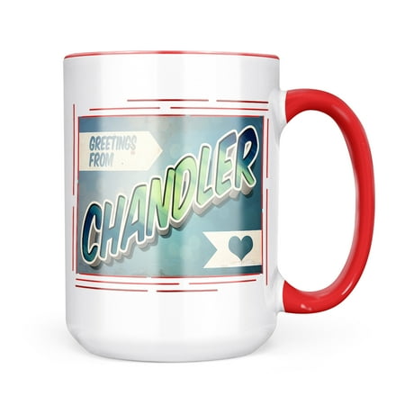 

Neonblond Greetings from Chandler Vintage Postcard Mug gift for Coffee Tea lovers