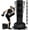 Black, variant on RDX FreeStanding Punching Bag with Gloves, 6FT XXL Heavy Duty Adult RONIN Target Pedestal Bag Set, 17 Suction Cup Stand Base, Freestanding Kickboxing Red
