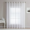 thumbnail image 5 of Warm Home Designs 1 Extra Wide White Sheer Patio Door Curtain Panel 102 W x 84 L Inch Long. K White Patio 84, 5 of 5