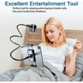 thumbnail image 4 of Tablet Stand Holder for Bed, Adjustable Mount Clamp, Compatible with All 4.7-12.9" Devices., 4 of 8