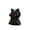 Red, variant on Mysterious Hooded Cat Figurine, Hooded Black Cat Figurine Gothic Wizard Statue, Mini Resin Cloak Cat with Big Green Eyes,Gifts for Cat Lovers