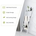 thumbnail image 4 of Spaco 4-Tier Wall Leaning Ladder Shelf Stand-Gray, Towel Rack for Small Bathroom, Towel Holder for Bathroom, 4 of 7