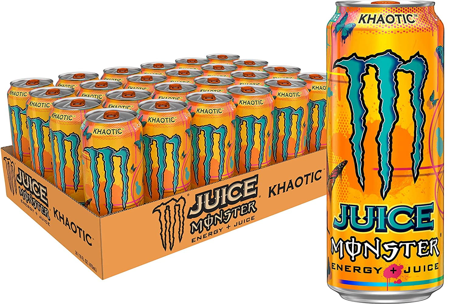Monster Energy Juice Monster, Energy + Juice, Khaotic, 16 Ounce (Pack