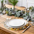 thumbnail image 2 of Farmhouse Sunflower Round 15 Inch Placemats Set of 6, Vintage Daisy Butterflies Rustic Burlap HeatResistant Non Slip Place Mats for Dining Table, Wipeable Braided Kitchen Table Mats for Housewarming, 2 of 9