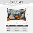 thumbnail image 4 of Zufioo Dog Guitar Starry Night Print Double-sided Plush Pillow Cover,Decorative Pillow Protector without Pillow Core, Suitable for Sofa, Bedroom, Car-16"x24", 4 of 6