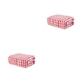 thumbnail image 1 of Yuarrent Paño de cocina a cuadros, paños de cocina, suave, sin olor, plumero, patrón de rejilla, paño de limpieza, paño de cocina Rojo 2piezas, 1 of 6
