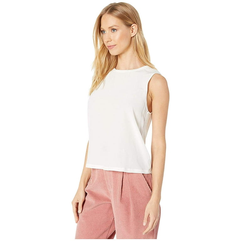 Splendid Mixed Media Silk Shell Top Off White Walmart