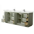 thumbnail image 6 of Wyndham Collection Wcf414184d-Qtz-Unsmxx Strada 84" Free Standing Double Basin Vanity Set, 6 of 7