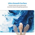 thumbnail image 4 of Rateoe Blue White Fluid Art Print Mouse Pad - Extended Large Gaming Mousepad,Non-Slip Stitched Edge,16x29.5 Inch, 4 of 8