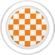 thumbnail image 2 of Diseño de tablero de ajedrez GCD con agarre para teléfono celular, naranja y blanco, 2 of 5