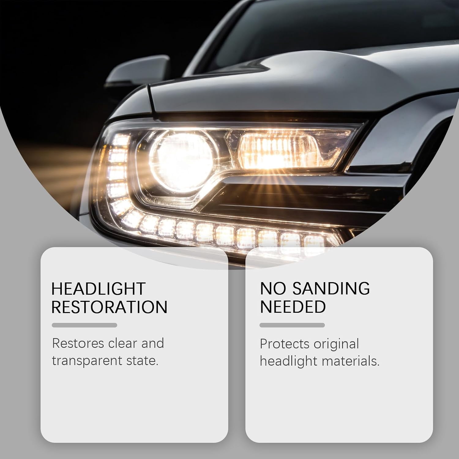 ClearDrive Headlight Restoration Kit – Advanced Remover for Yellowing & Oxidation, Restores Clarity with Ceramic Coating Protection, Universal Fit for Cars, Trucks, SUVs, and Motorcycles