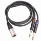 thumbnail image 1 of Dual 6.35mm 1/4 In to XLR Male Y Splitter Cable,3Pin XLR Male to Dual 6.35mm Plug Audio Microphone C, 1 of 5
