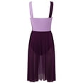 thumbnail image 4 of vastwit Womens Lyrical Dance Dress Sleeveless High Low Ballet Leotard Modern Chiffon Dancewear Violet M, 4 of 7
