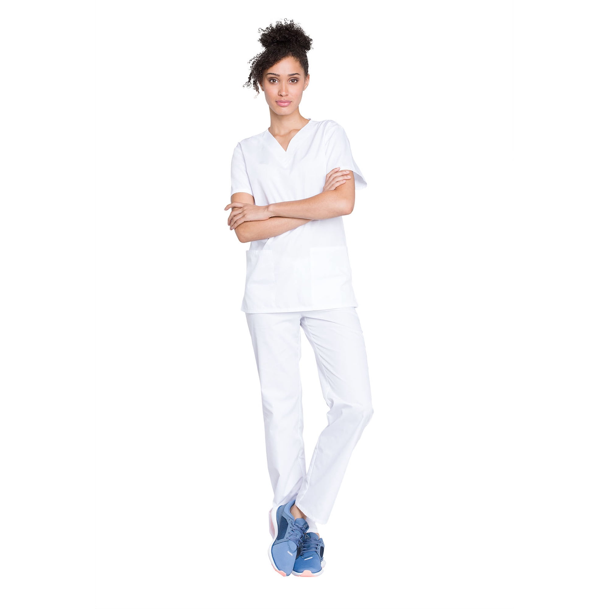 Cherokee Men and Women Scrub Set Modern Fit Top and Drawstring Waist Pant - WW530C