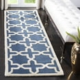 thumbnail image 3 of SAFAVIEH Cambridge Liz Geometric Wool Area Rug, Navy Blue/Ivory, 2'6" x 4', 3 of 10
