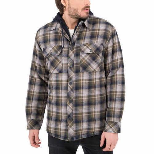 Boston Traders - Boston Traders Men's Quilted Lining Hooded Flannel ...