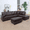 Brown, variant on Sectional Couch for Living Room Furniture Sets, Faux Leather L Shape Sofa with Chaise 2 Piece Using for Small Apartments and Offices (Dark Red,Facing Left Chaise)
