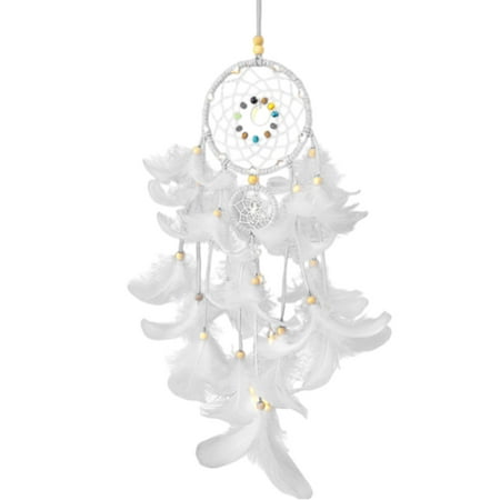 

Dream Catcher LED Light Artificial Feather Hand Woven Wind Chime Gift Hanging Pendant Home Bedroom Living room Decoration