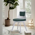 thumbnail image 2 of Dining Chairs Set of 2 Backrest Chair, Upholstered Side Chairs with Wood Legs for Dining Room, Kitchen, Living Room, Green, 2 of 10