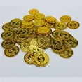 thumbnail image 4 of Monedas de oro de piratas de moda Accesorios de piratas Monedas de oro del tesoro de actividades Juguetes para niños Monedas de oro de piratas de plástico, 4 of 6