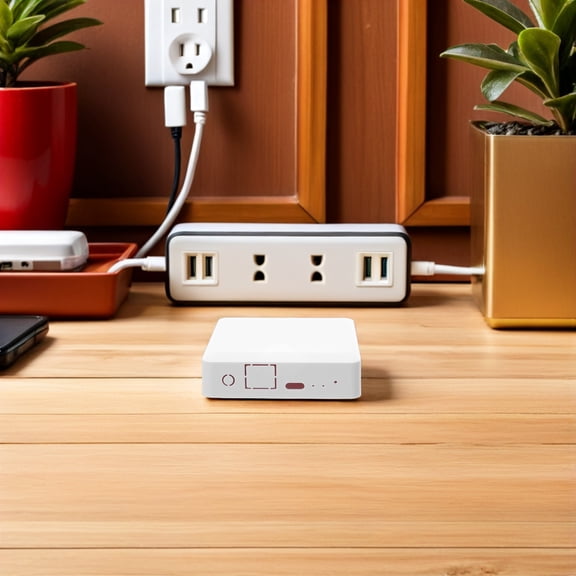 Mobestech Portable White Router Enclosure for Network Devices with Durable Protective Housing for Travel