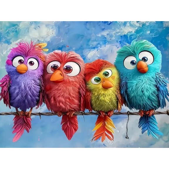 BYGFHLYW Diamond Art Painting Kits for Adults,Anime Bird 5D Diamond Painting Dots Art Kits for Adults Beginner, Home Wall Decor 12x 16 in
