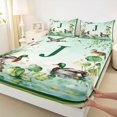 thumbnail image 3 of jejeloiu Country Farmhouse Mallard Queen Sheet Sets,First Letter J Bed Set For Adults 4pcs, 3 of 7