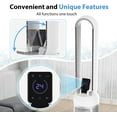 thumbnail image 2 of Bladeless Fan for Bedroom, 38" Air Circulator with Large Touchscreen Display, 60° Oscillation, Remote & Touch Control, 24 Speeds, 12H Timer, Low Noise Portable Standing Fan for Home & Office, 2 of 18