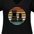 thumbnail image 4 of Inktastic Chess Player Gift Retro Women's Plus Size V-Neck T-Shirt, 4 of 5