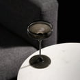 thumbnail image 5 of Viski Nouveau Champagne Coupe Glasses, Home Bar Gifts, 6.5oz Set of 2 Smoke, 5 of 9