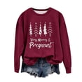 thumbnail image 2 of EGNMCR Chandail en Molleton de Noël Col Rond Imprimé Ample Manches Longues Sans Capuche, 2 of 4