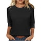 thumbnail image 1 of Karight Tunic Tops for Women Loose Fit Dressy Round Neck Pleated 3/4 Length Sleeve Spring Tops, 1 of 6