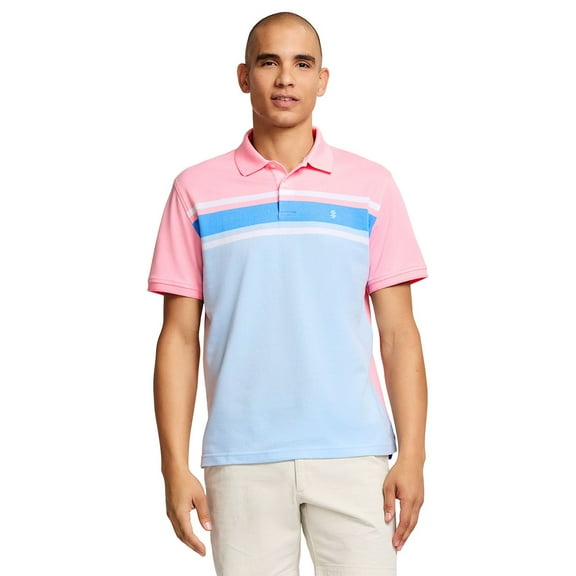 Men's IZOD Advantage Performance Chest Stripe Polo Color: Peony Size: XL